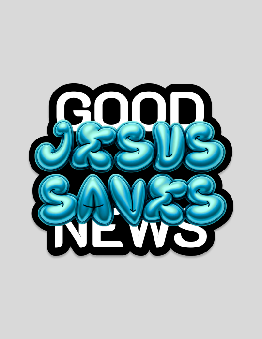 Jesus Saves | Blue (Globe) Sticker