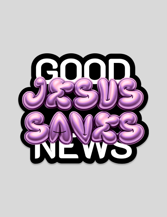 Jesus Saves | Pink (Globe) Sticker