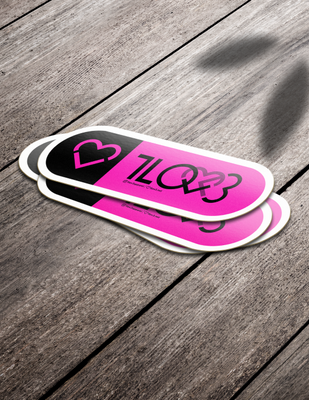 1LOV3 | Magenta Sticker