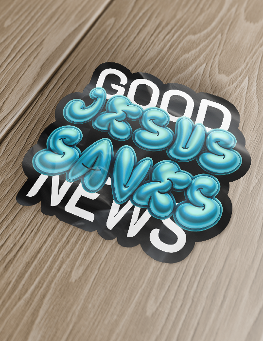 Jesus Saves | Blue (Globe) Sticker