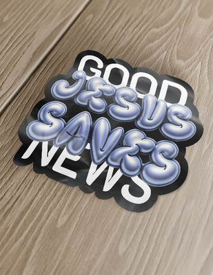 Jesus Saves | Gray (Globe) Sticker