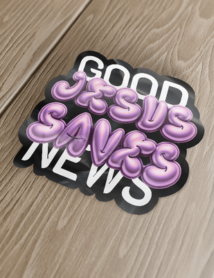 Jesus Saves | Pink (Globe) Sticker