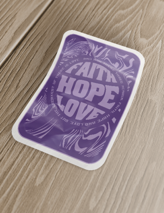 Faith Hope Love | Purple Sticker