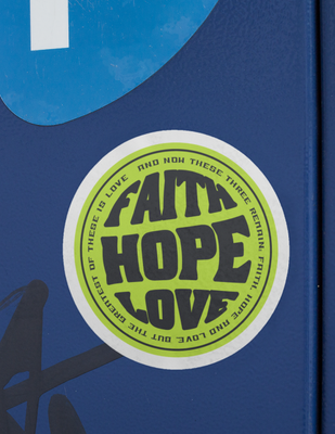 Faith Hope Love | Green Sticker (Circle)