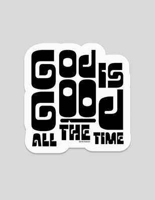 God is Good | White Border Sticker