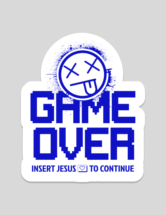 Game Over | White Sticker