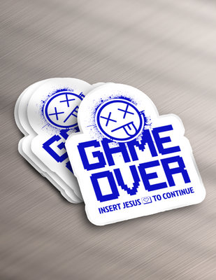 Game Over | White Sticker