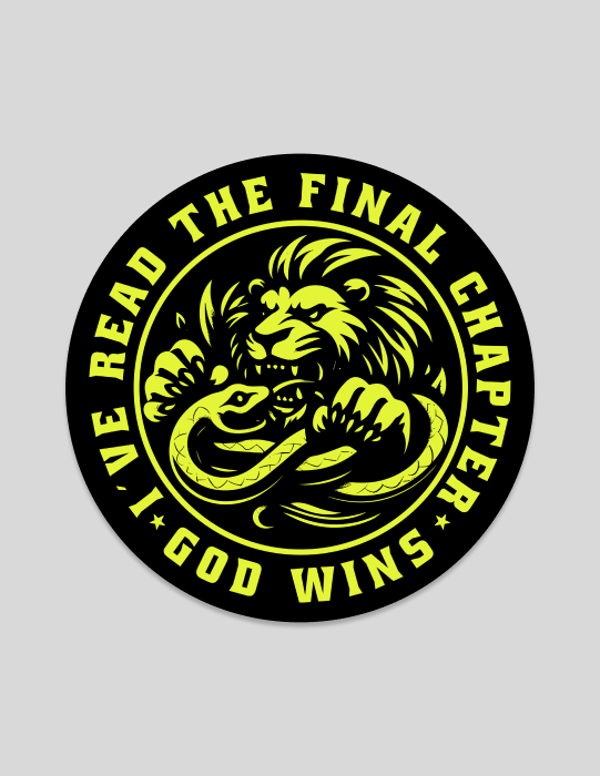 God Wins | Yellow Circle Sticker