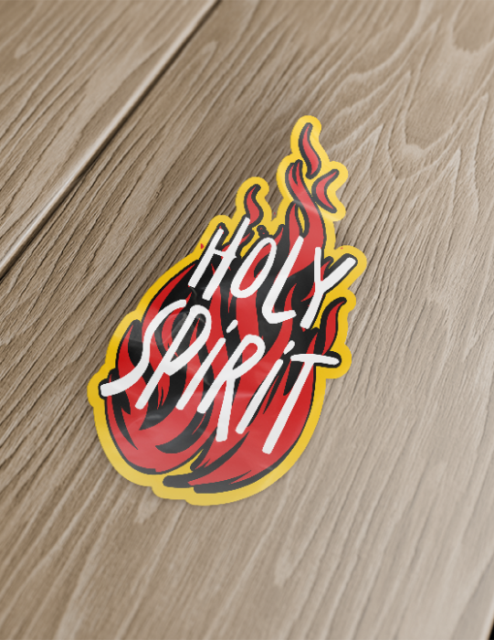 Holy Spirit | Yellow Border Sticker