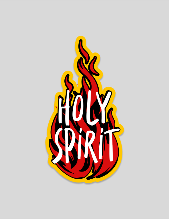 Holy Spirit | Yellow Border Sticker