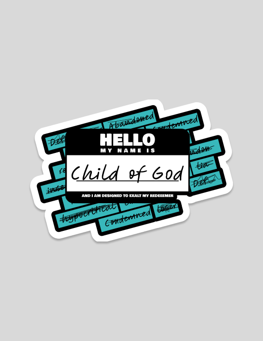 Child Of God | Aqua Color Sticker