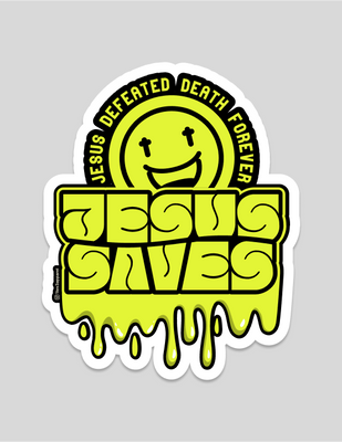 Jesus Saves | Yellow Sticker