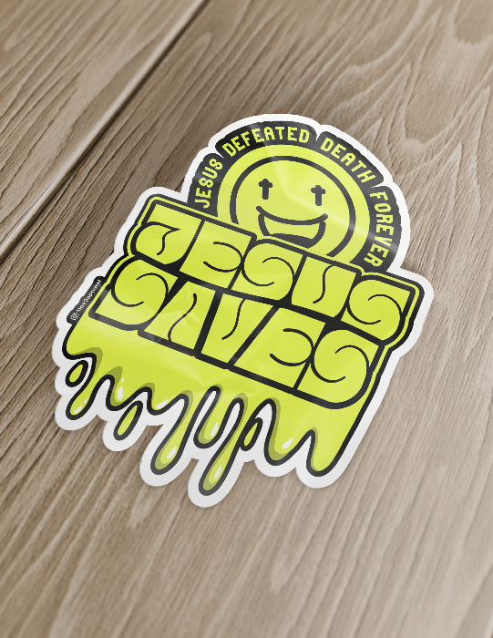 Jesus Saves | Yellow Sticker