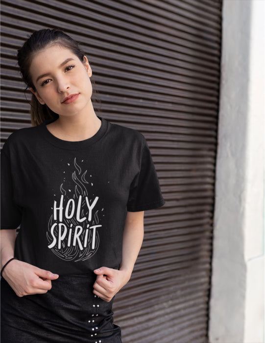 Holy Spirit | Black Unisex Tee (White Logo)