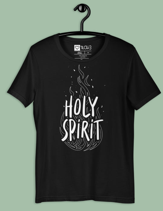 Holy Spirit | Black Unisex Tee (White Logo)