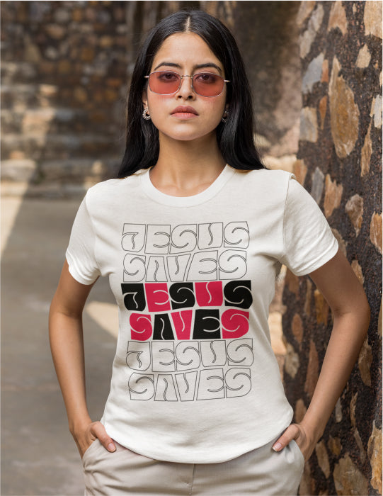 Jesus Saves | White Unisex Tee