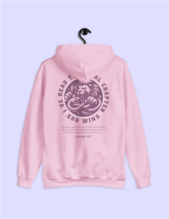 God Wins | Pink Unisex Hoodie (Back Print)