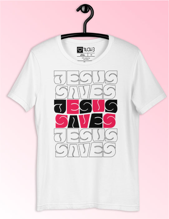 Jesus Saves | White Unisex Tee