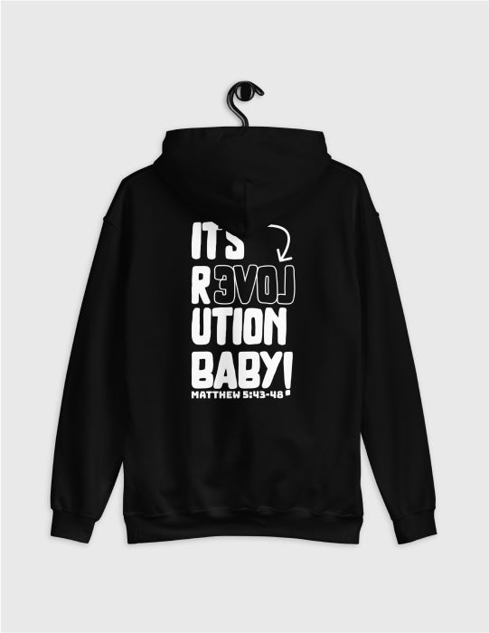 Love Revolution | Black Unisex Hoodie (Front and Back Print)