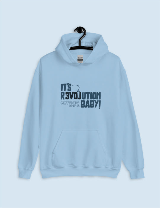 Love Revolution | Blue Unisex Hoodie (Front and Back Print)