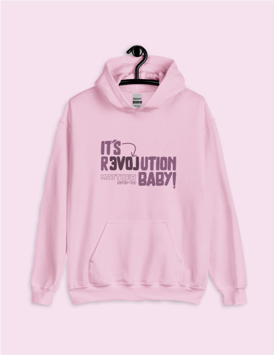 Love Revolution | Pink Unisex Hoodie (Front and Back Print)