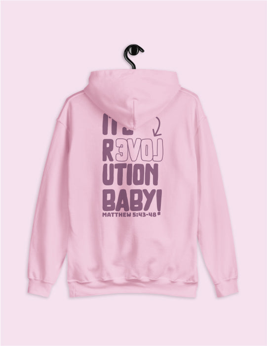 Love Revolution | Pink Unisex Hoodie (Front and Back Print)