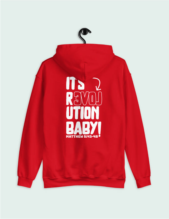 Love Revolution | Red Unisex Hoodie (Back Print)