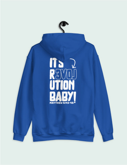 Love Revolution | Royal Blue Unisex Hoodie (Back Print)