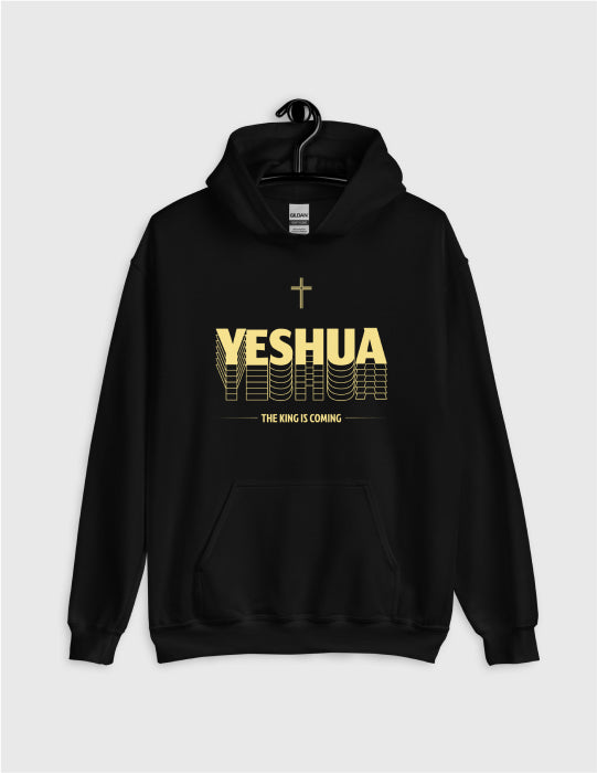 Yeshua | Black Unisex Hoodie (Yellow Logo)