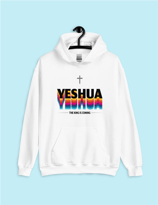 Yeshua | White Unisex Hoodie (Colorful Logo)