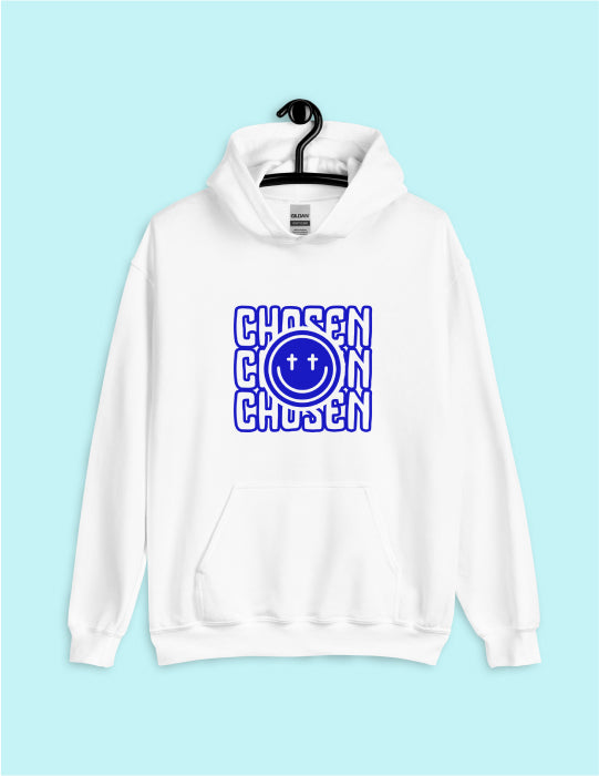 Chosen | White Unisex Hoodie (Front and Back Print)