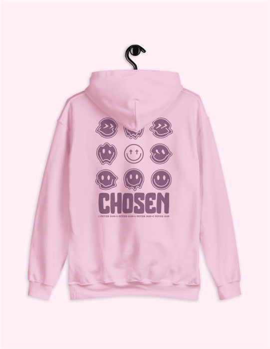 Chosen | Pink Unisex Hoodie (Front and Back Print)