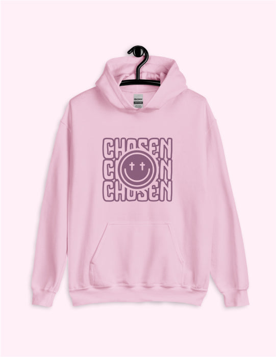 Chosen | Pink Unisex Hoodie (Front and Back Print)