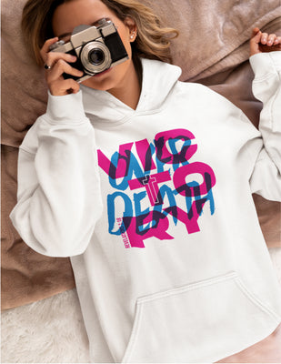 Victory | White Unisex Hoodie (Front Print)