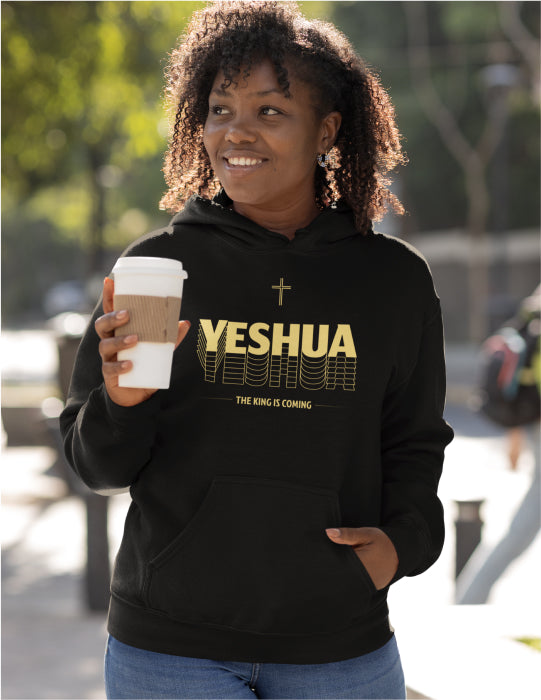 Yeshua | Black Unisex Hoodie (Yellow Logo)