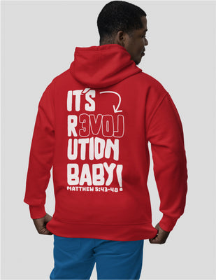 Love Revolution | Red Unisex Hoodie (Back Print)