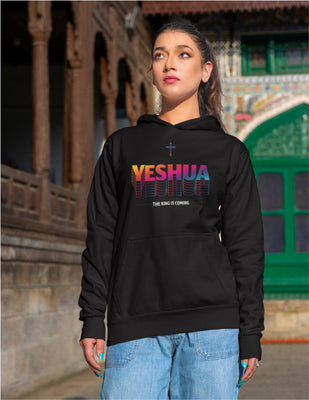 Yeshua | Black Unisex Hoodie (Colorful Logo)