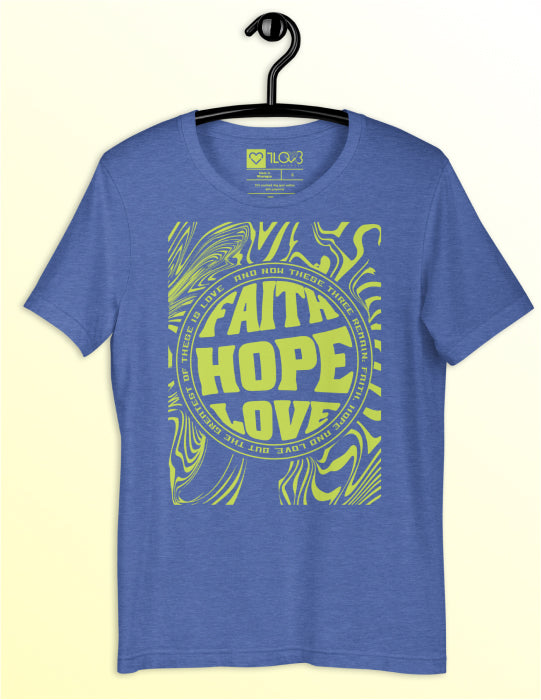 Faith Hope Love | Blue Unisex Tee (Twist Logo)