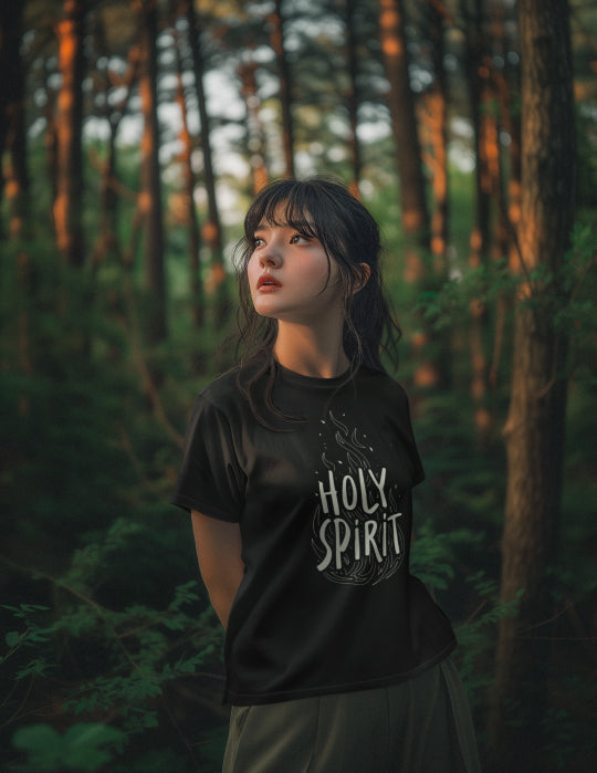 Holy Spirit | Black Unisex Tee (White Logo)