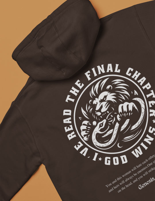 God Wins | Chocolate Unisex Hoodie (Back Print)