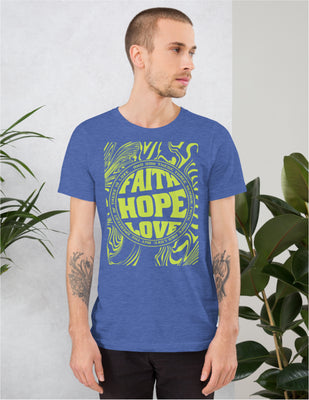 Faith Hope Love | Blue Unisex Tee (Twist Logo)