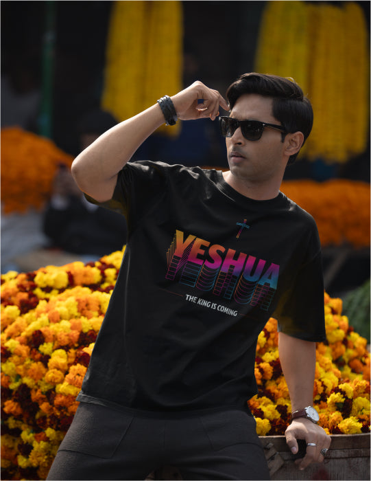 Yeshua | Black Unisex Tee (Colorful Logo)