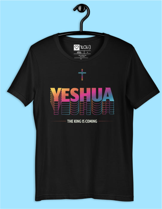 Yeshua | Black Unisex Tee (Colorful Logo)