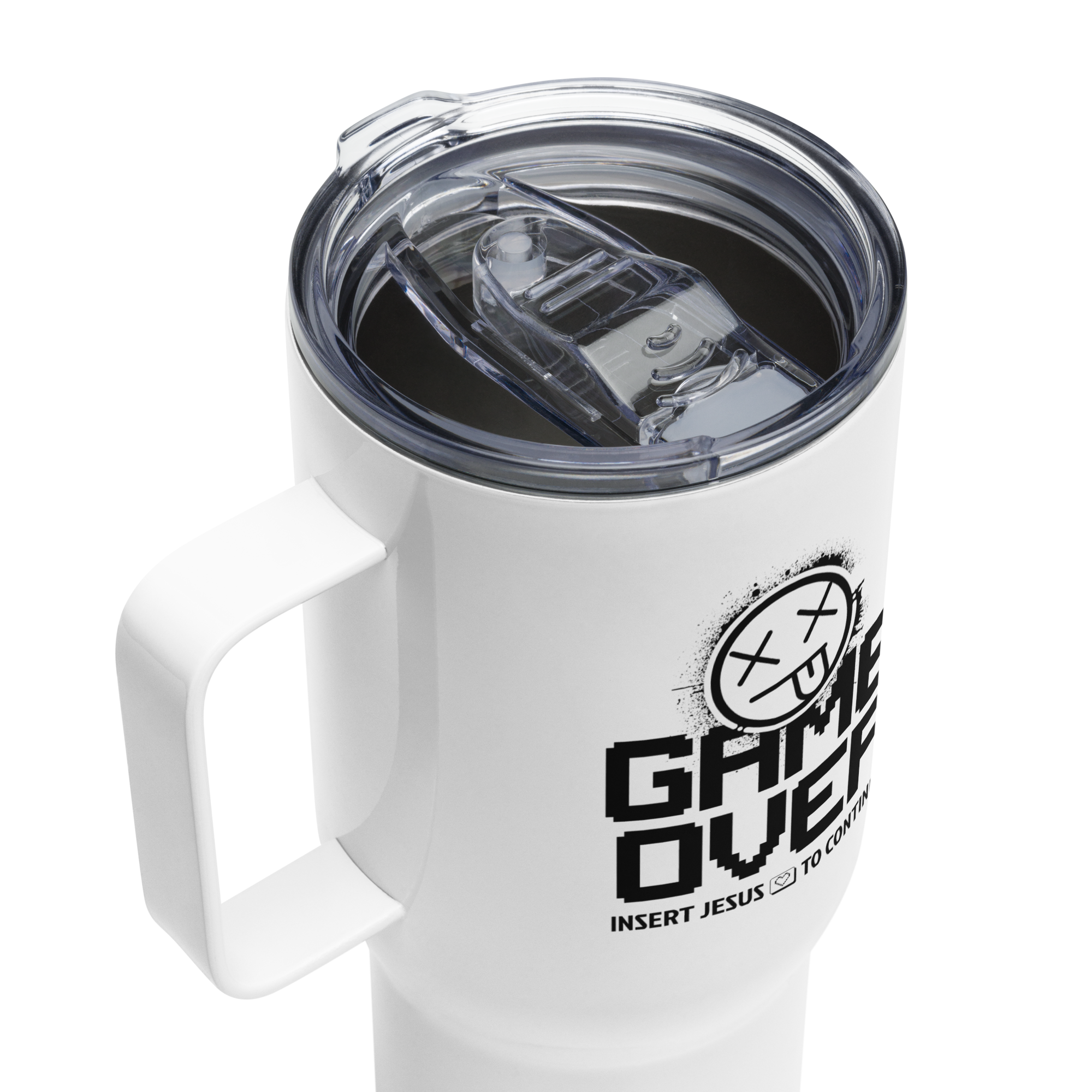 Game Over | Black Logo White Tumbler