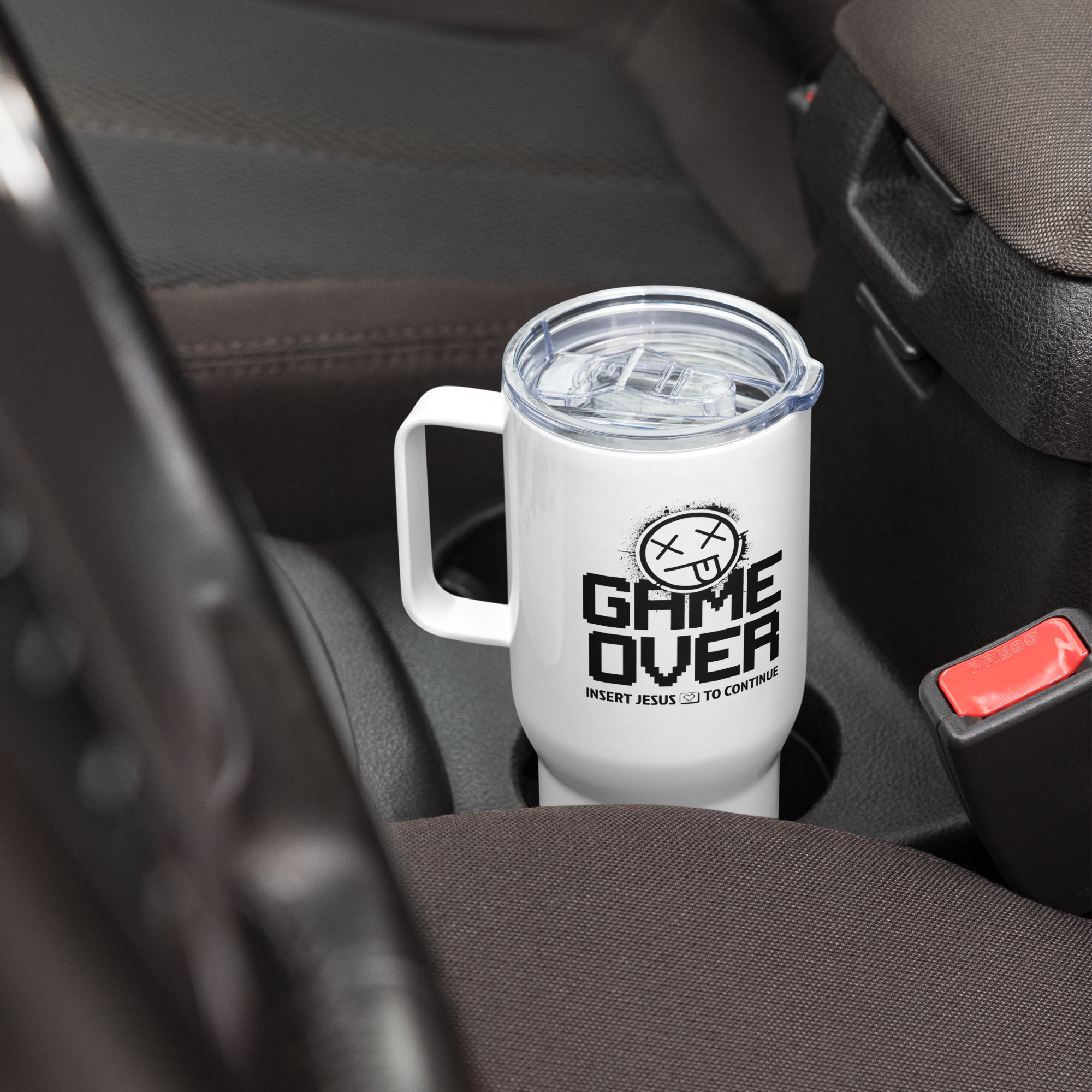 Game Over | Black Logo White Tumbler