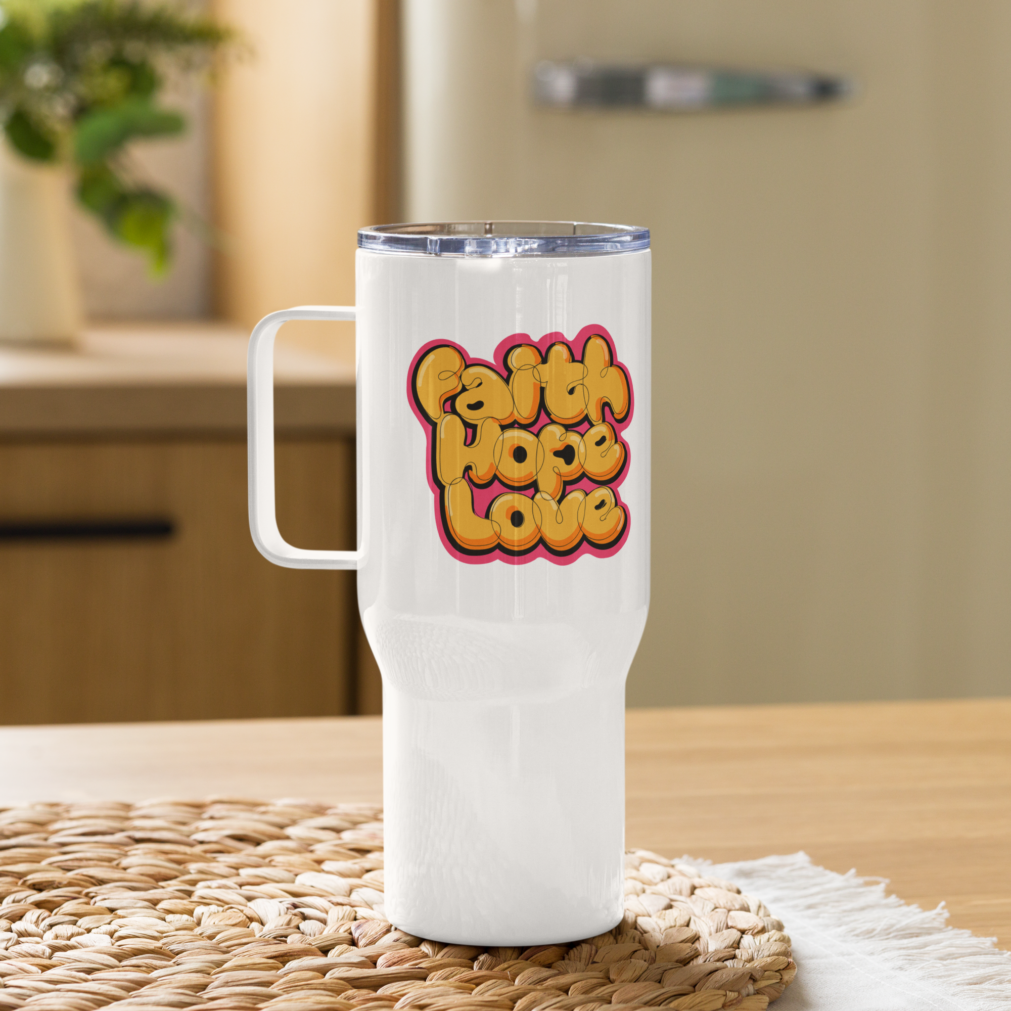 Faith Hope Love | White Tumbler